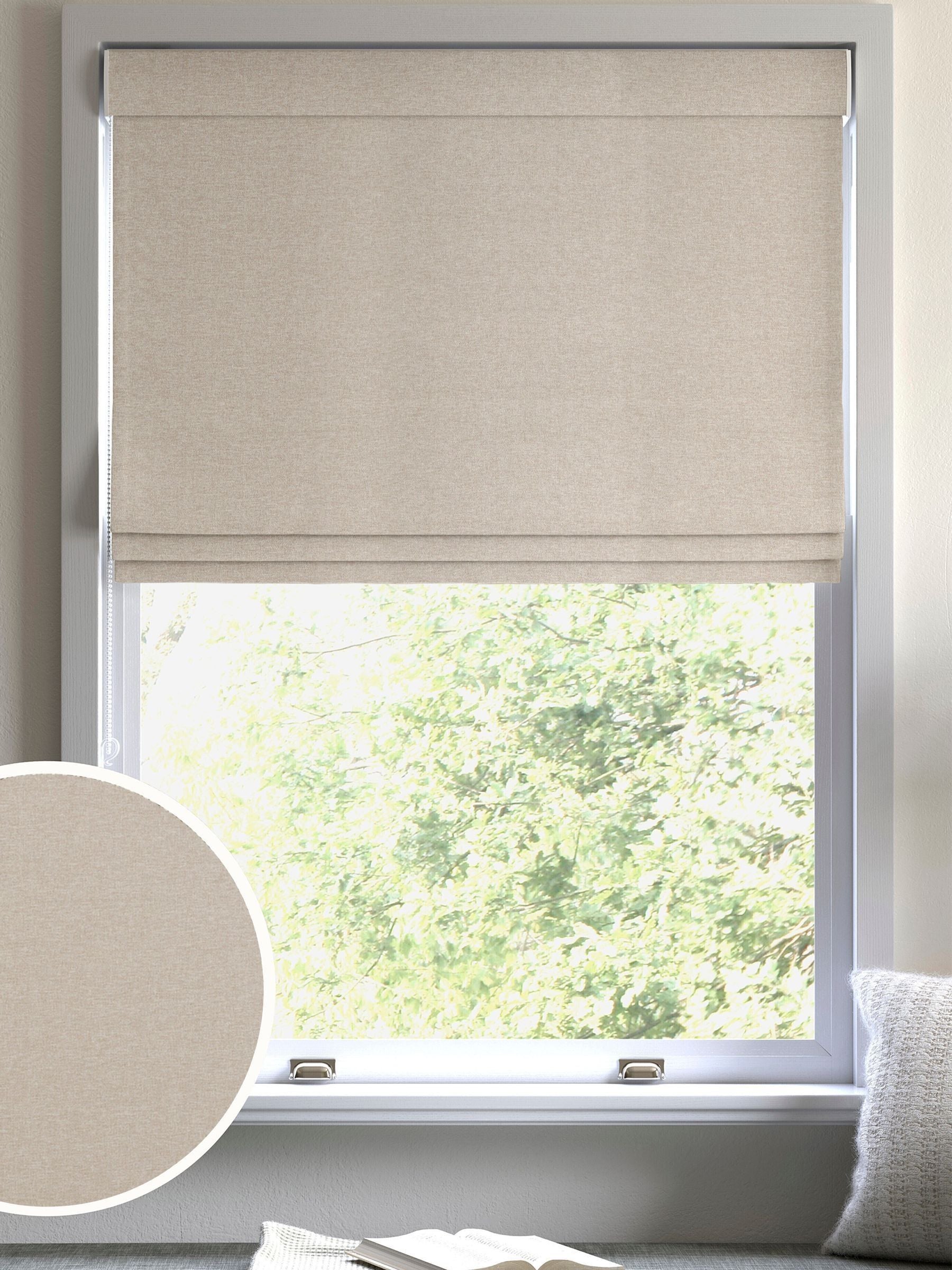 Heyburn roman blind champagne gold made to measure, imported from the UK
