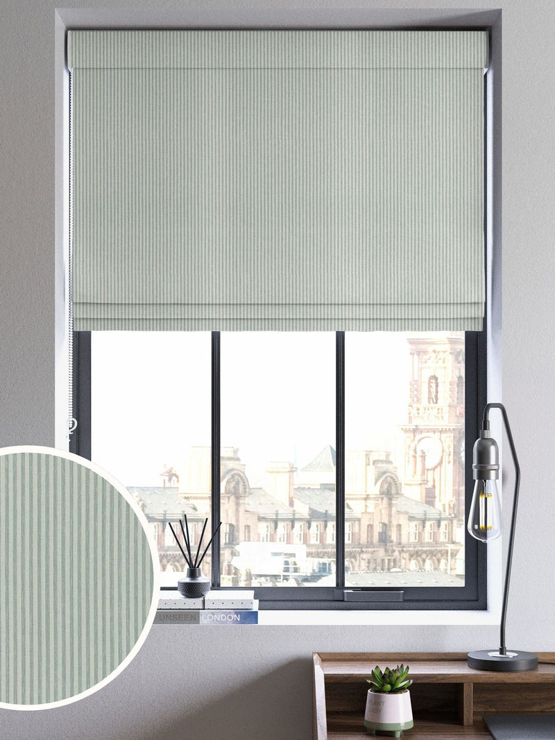 Bluebell roman blind striped jacquard made to measure (British brand)