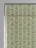 Roman blind Eliza olive green pattern - British product