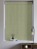 Roman blind Eliza olive green pattern - British product