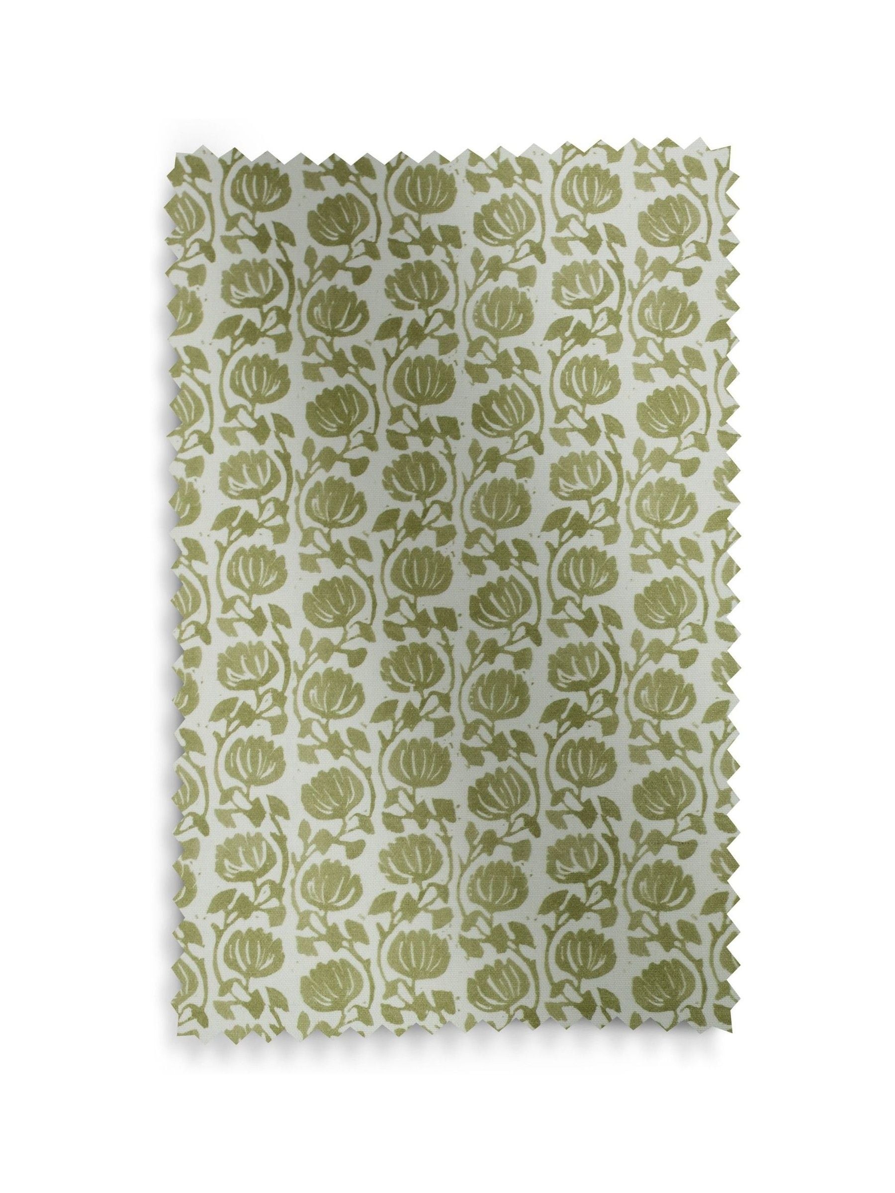 Roman blind Eliza olive green pattern - British product