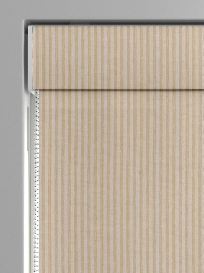 Roman blind natural stripe jacquard made to measure, imported from the UK