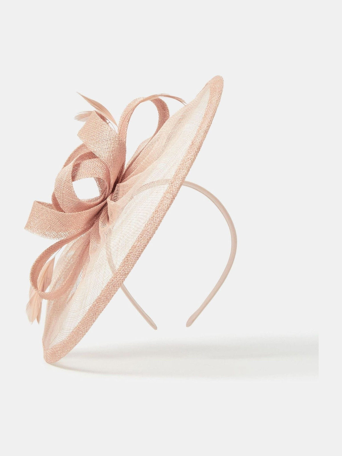 Accessorize pink bow feather disc fascinator, imported from the UK
