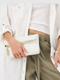 Accessorize white fold-over clutch bag, UK version