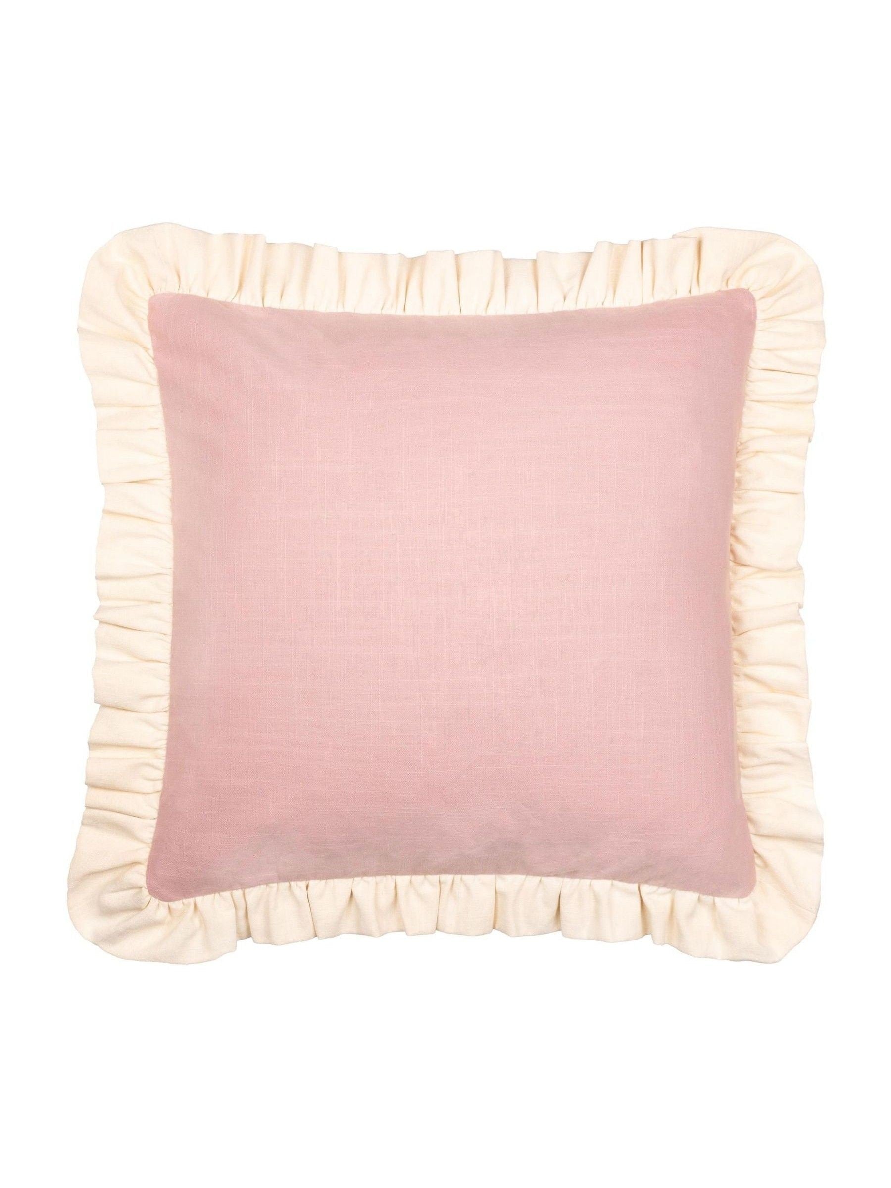Wylder Effie cotton ruffle cushion 45x45cm (British brand)