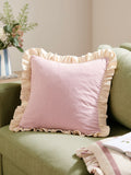 Wylder Effie cotton ruffle cushion 45x45cm (British brand)
