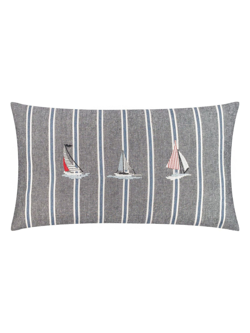 Wylder Navy Abersoch Regatta Feather Filled Cushion