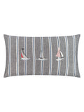 Wylder Navy Abersoch Regatta Feather Filled Cushion