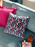 Furn Multicoloured Metro Prism Velvet Feather Filled Cushion