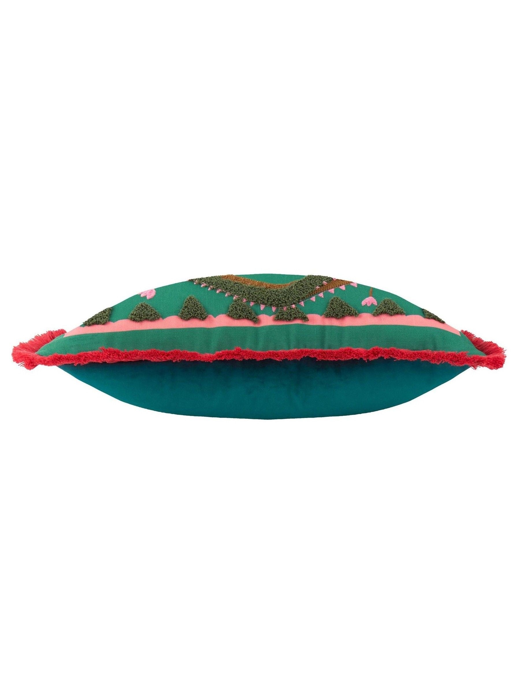 Furn teal croc cushion 45x45 cm, imported from the UK