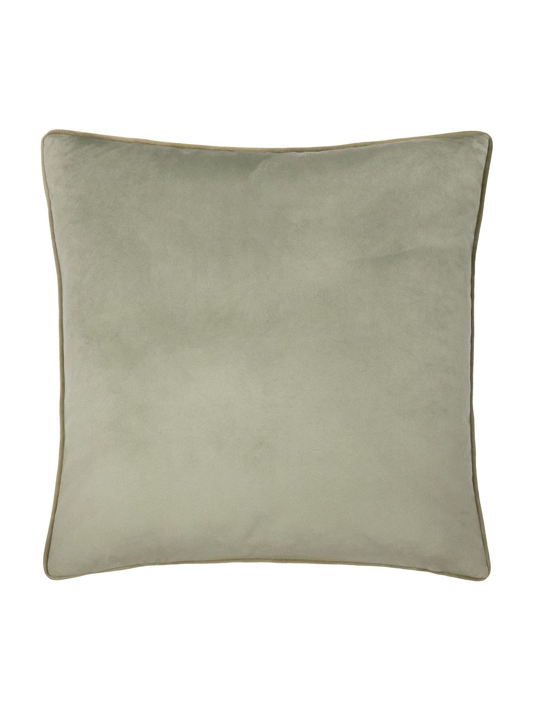 Furn sage green velvet cushion 45x45cm, UK version