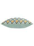 Furn Green Metro Diamond velvet feather filled cushion 30x50, UK version