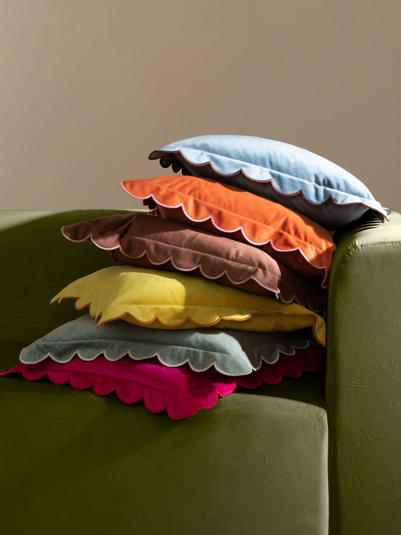 Furn Natural Les Petite Fleurs gingham cushion 30x50cm, UK version