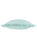 Furn Green Les Petite Fleurs cushion gingham ruffle 30x50cm (British brand)