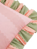 Wylder Birdie Stripe ruffle cushion 45x45cm - British product