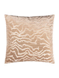 Paoletti taupe Tierra cut velvet cushion 50x50cm, imported from the UK