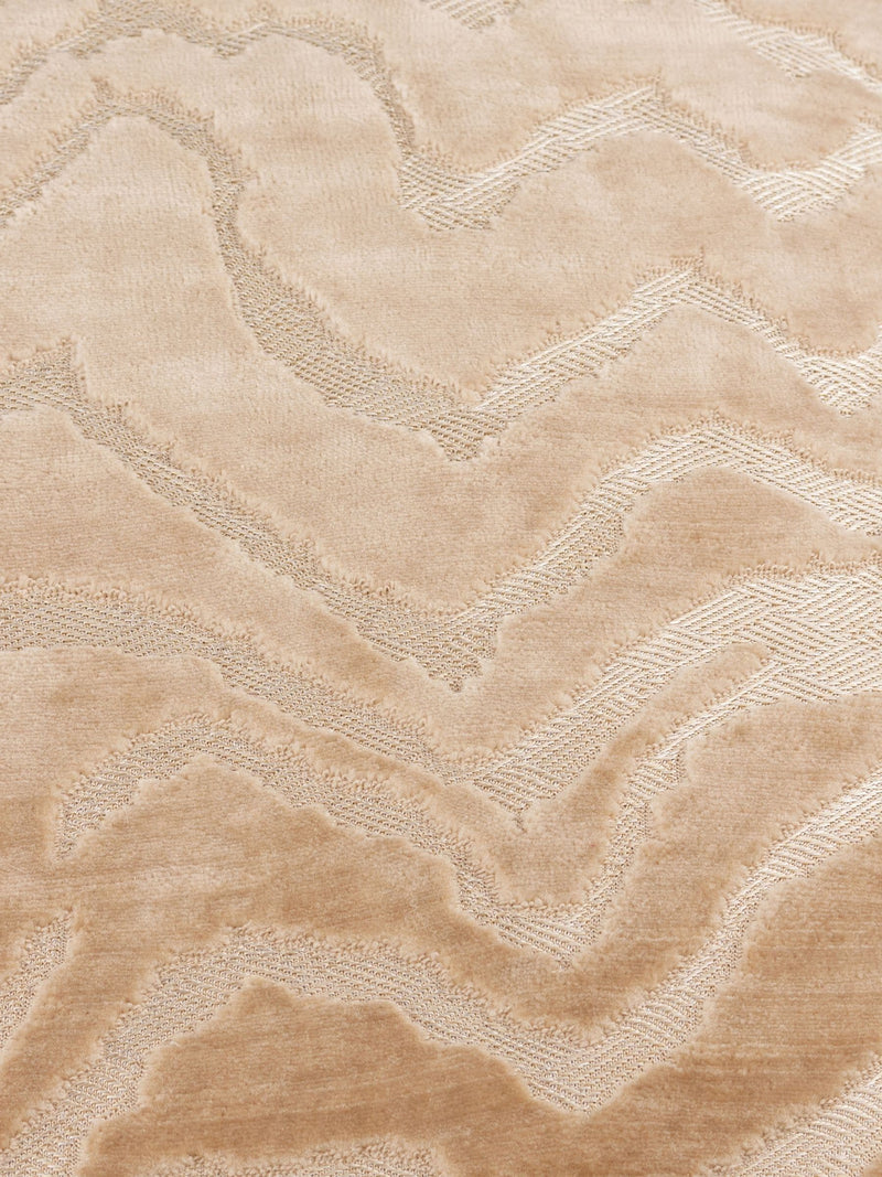 Paoletti taupe Tierra cut velvet cushion 50x50cm, imported from the UK