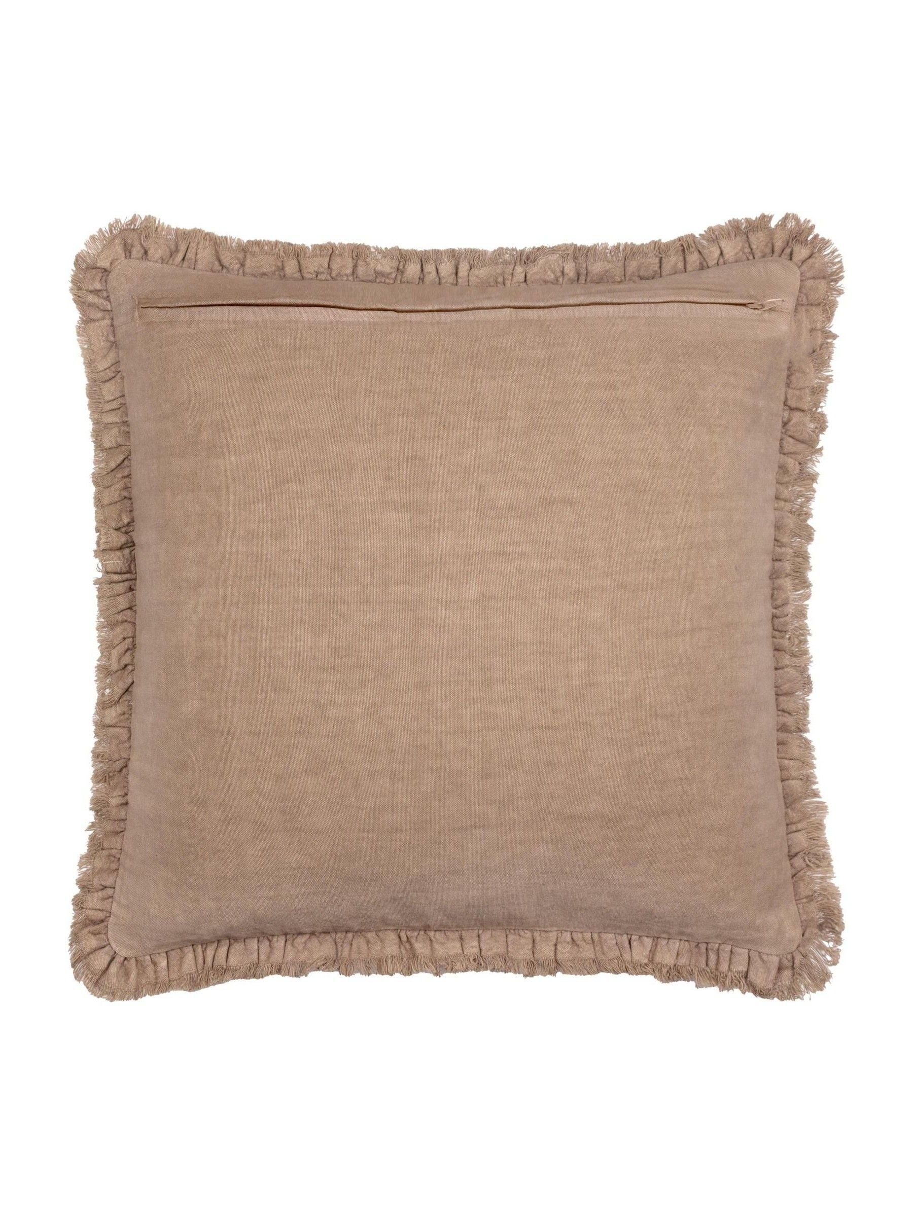 Yard chocolate cotton velvet cushion 45x45, imported from the UK