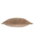 Yard chocolate cotton velvet cushion 45x45, imported from the UK