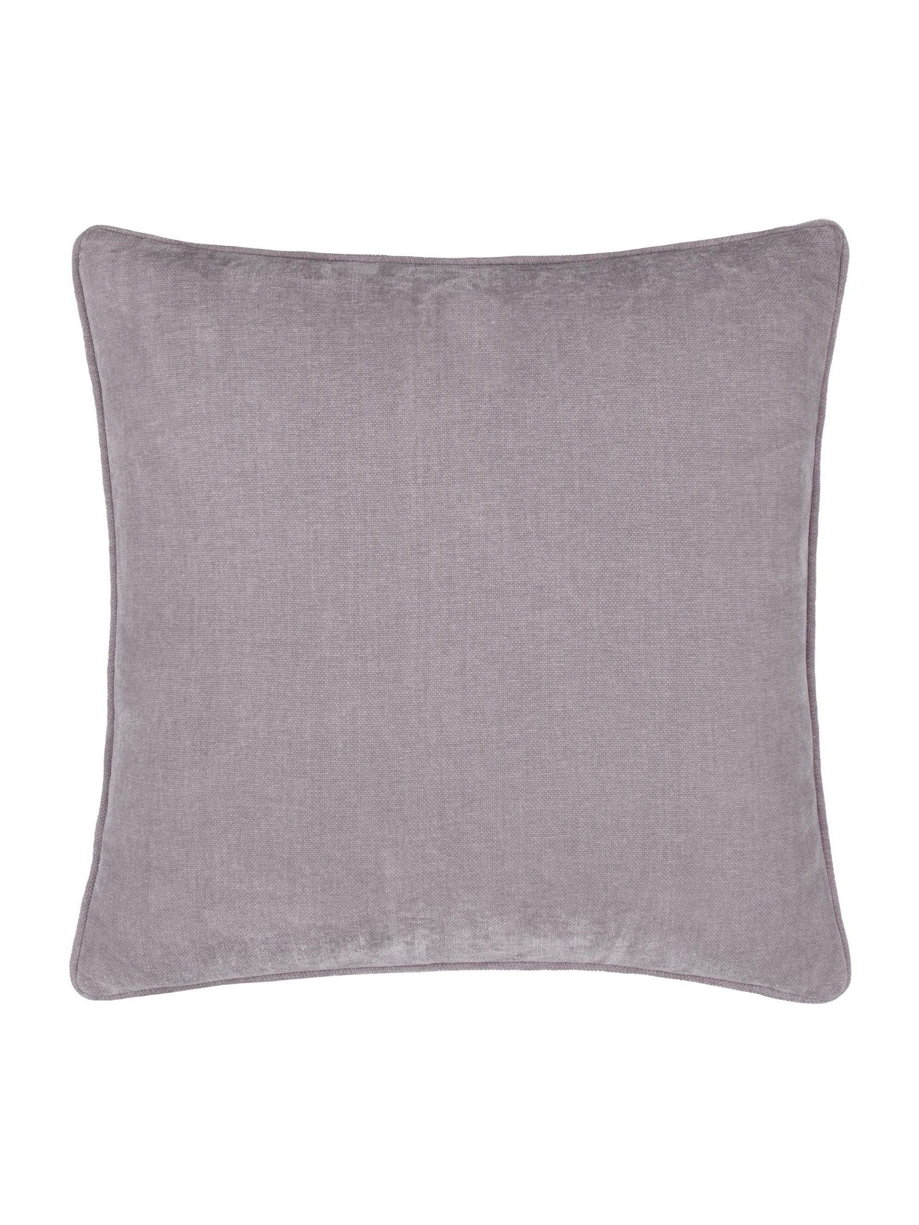 Yard mauve heavy chenille velvet cushion 50cm, imported from the UK