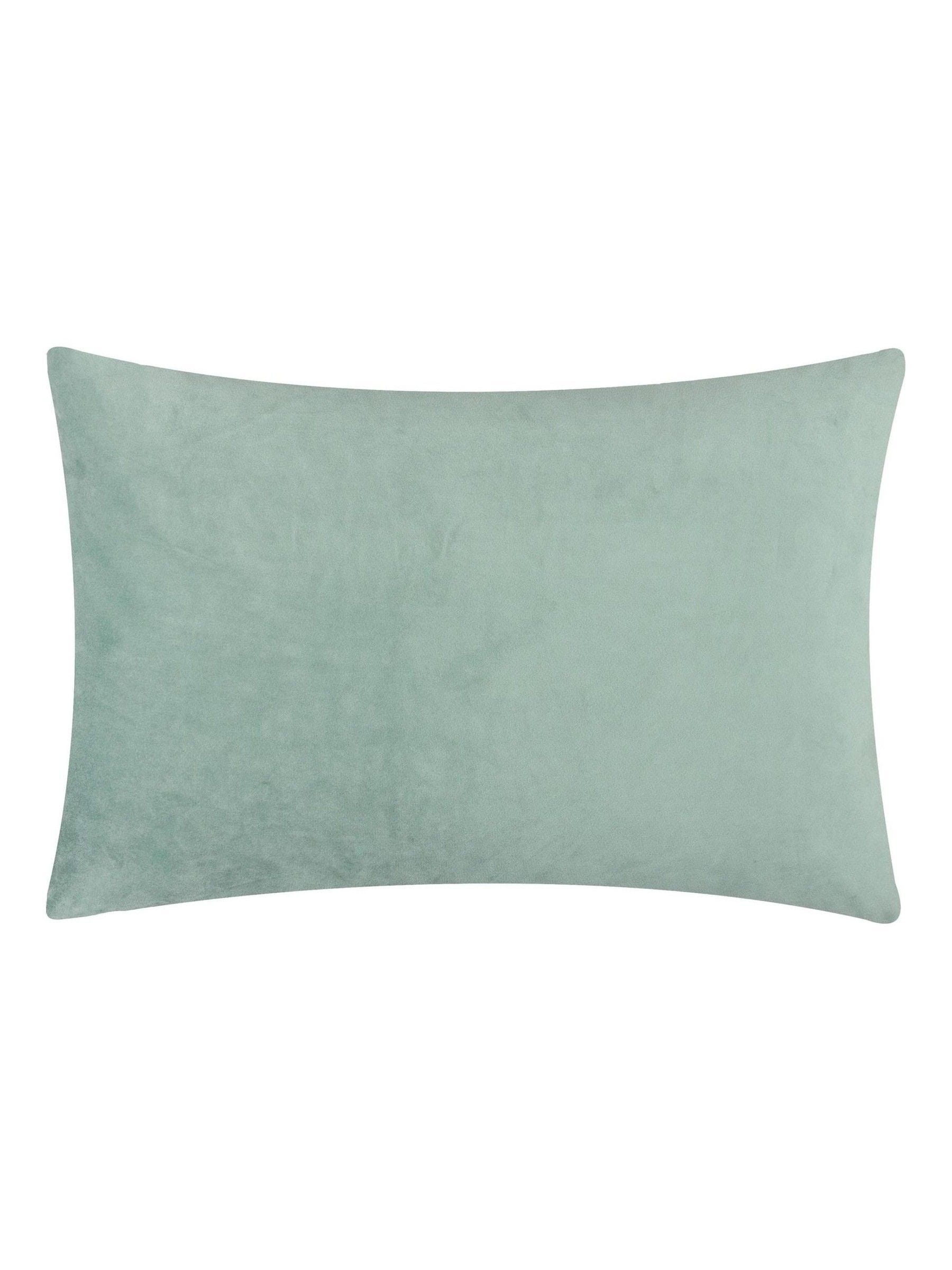 Furn Green Metro Diamond Velvet Fibre Filled Cushion 30x50 - British product