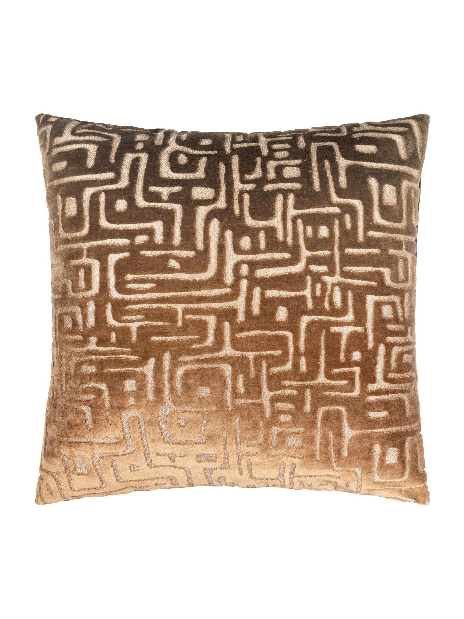 HÖEM Soren cut velvet cushion brown 45x45 - British product