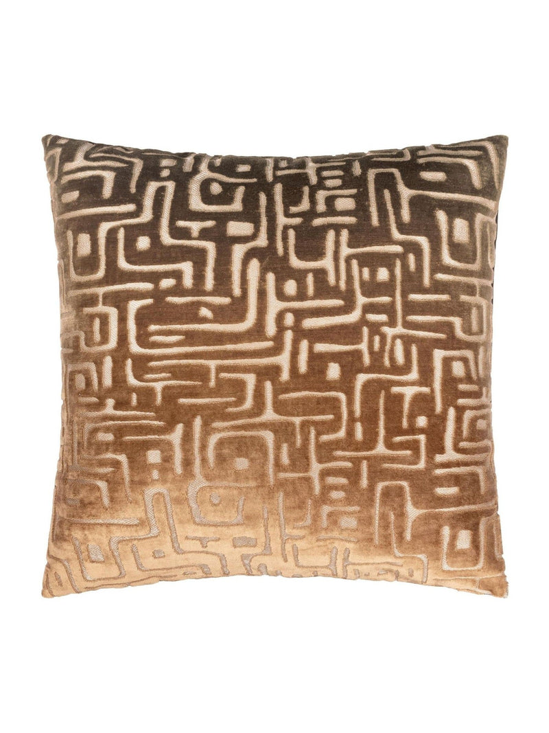HÖEM Soren cut velvet cushion brown 45x45 - British product