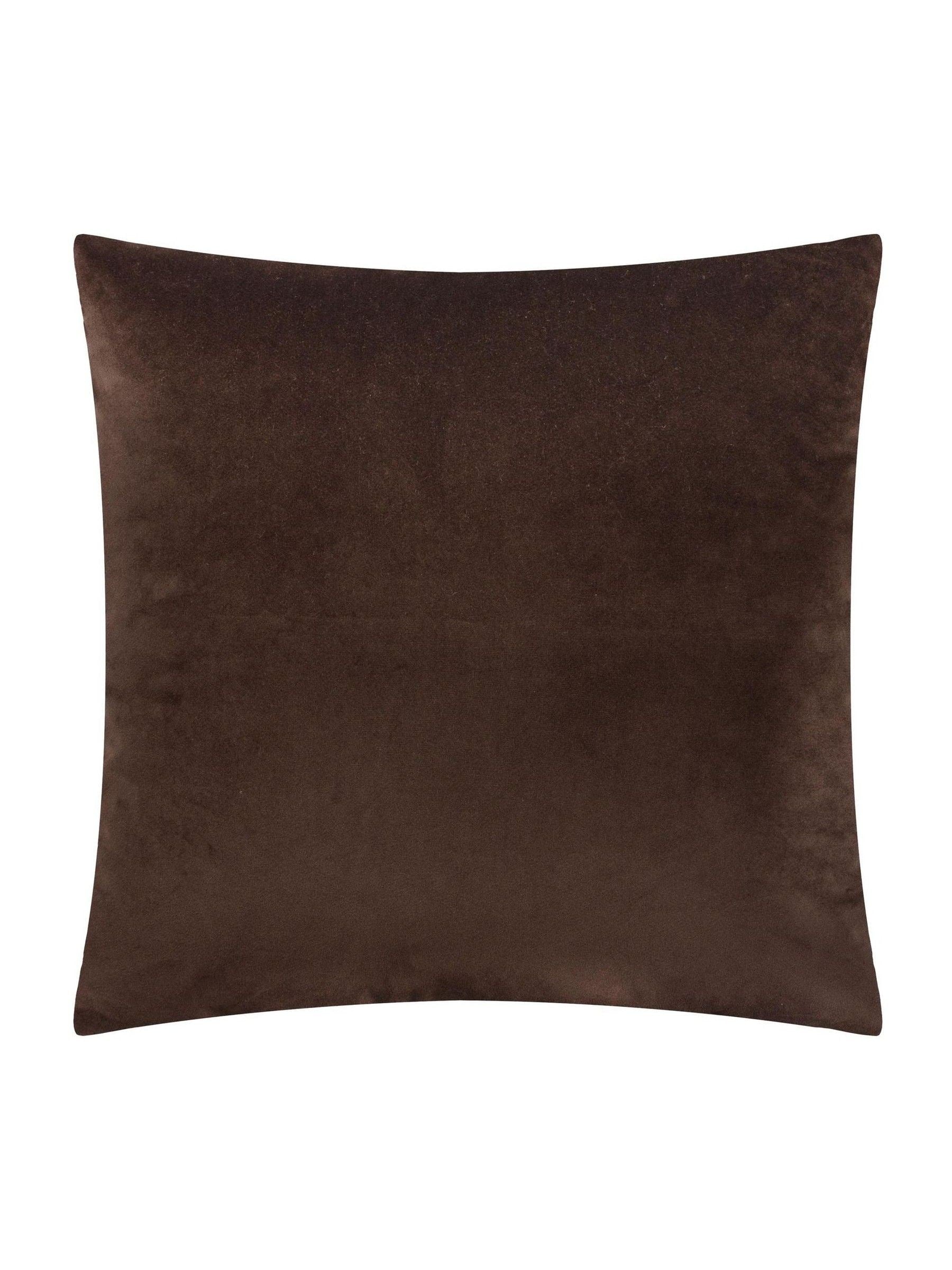 HÖEM Soren cut velvet cushion brown 45x45 - British product