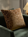 HÖEM Soren Cut Velvet Feather Filled Cushion Smoke Green 45x45cm