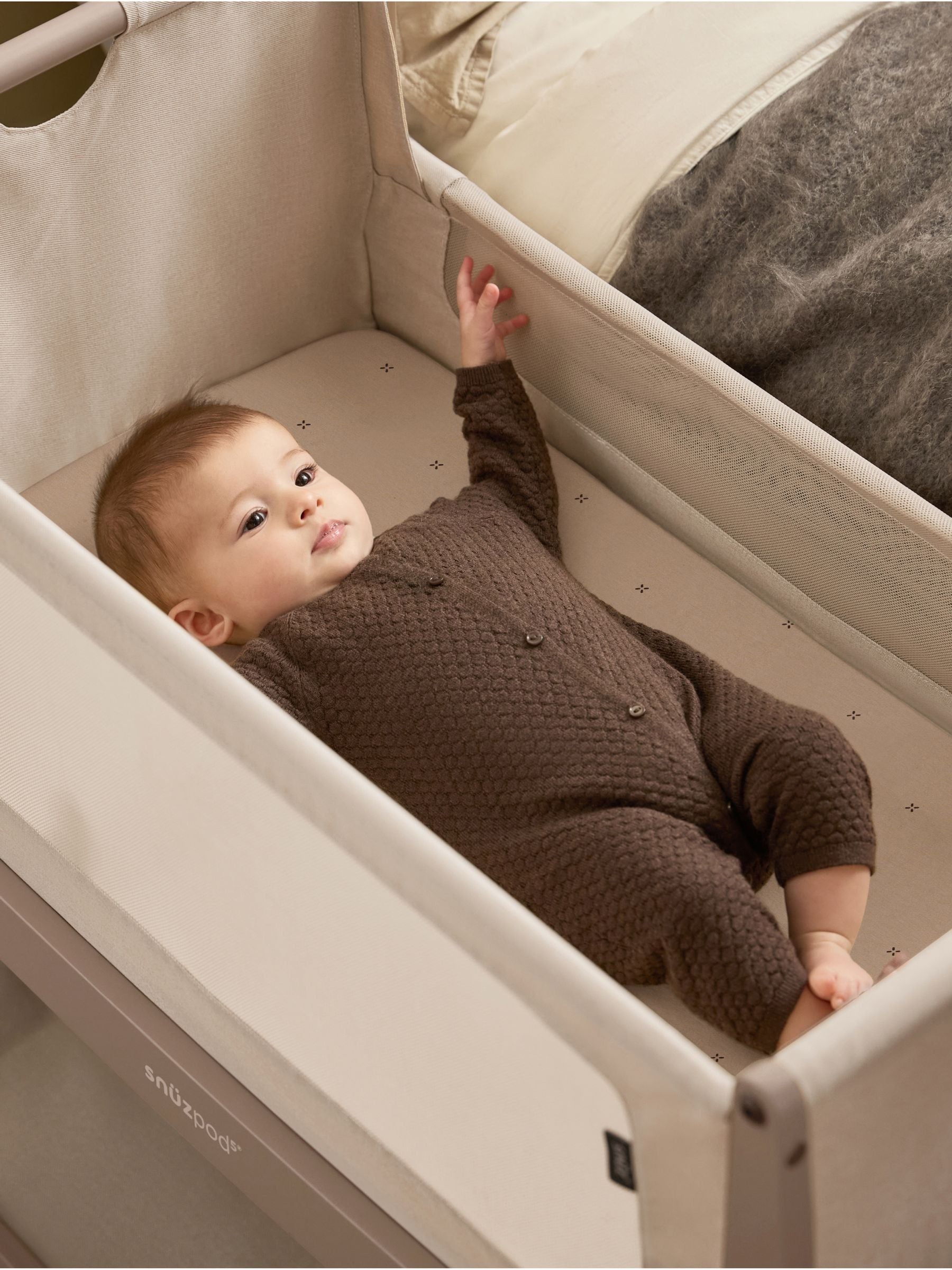 Snuz 2 Pack Sage Cross Crib Fitted Sheets