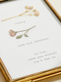 Posh Totty Designs personalised pressed flower wall print 10x15cm (British brand)