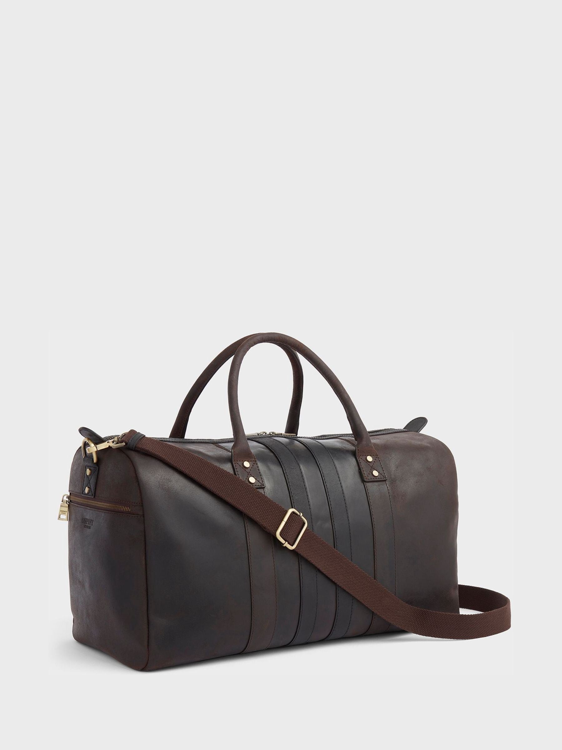 Osprey London Jenson leather holdall bag brown, UK version