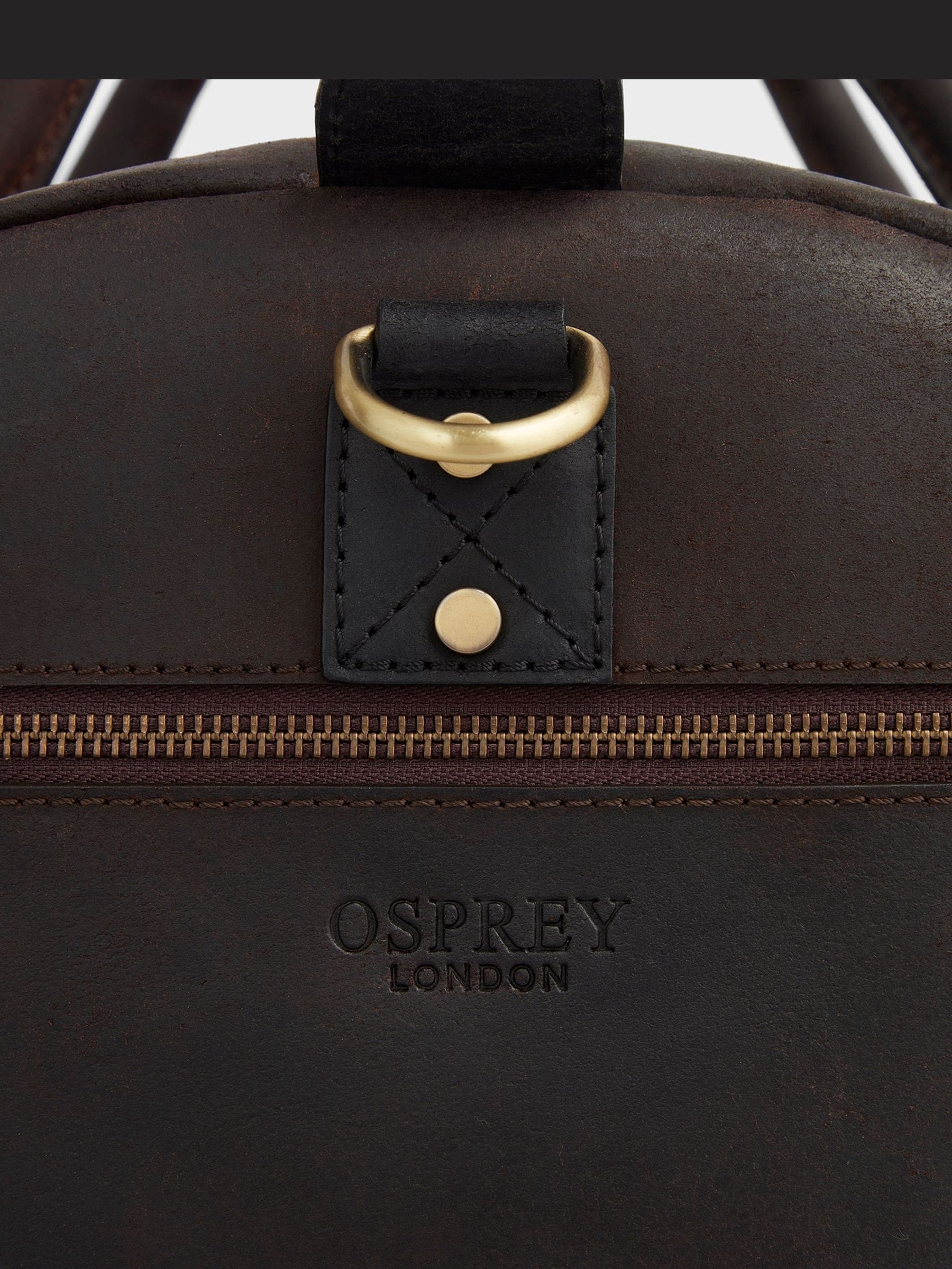 Osprey London Jenson leather holdall bag brown, UK version