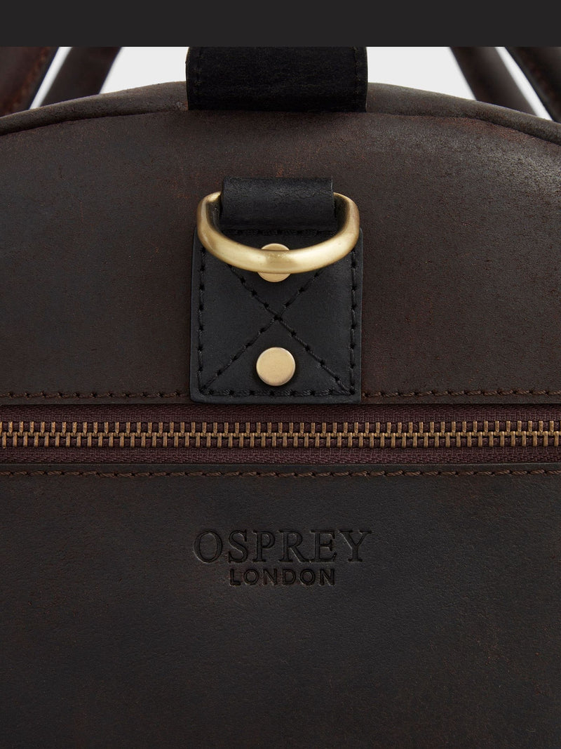 Osprey London Jenson leather holdall bag brown, UK version