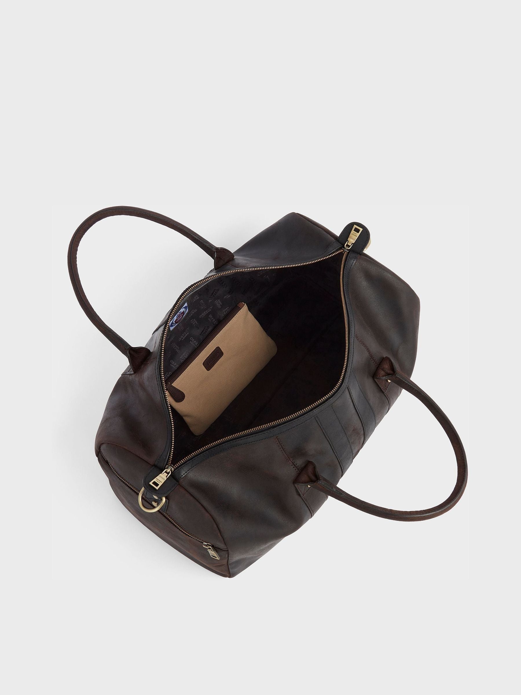 Osprey London Jenson leather holdall bag brown, UK version