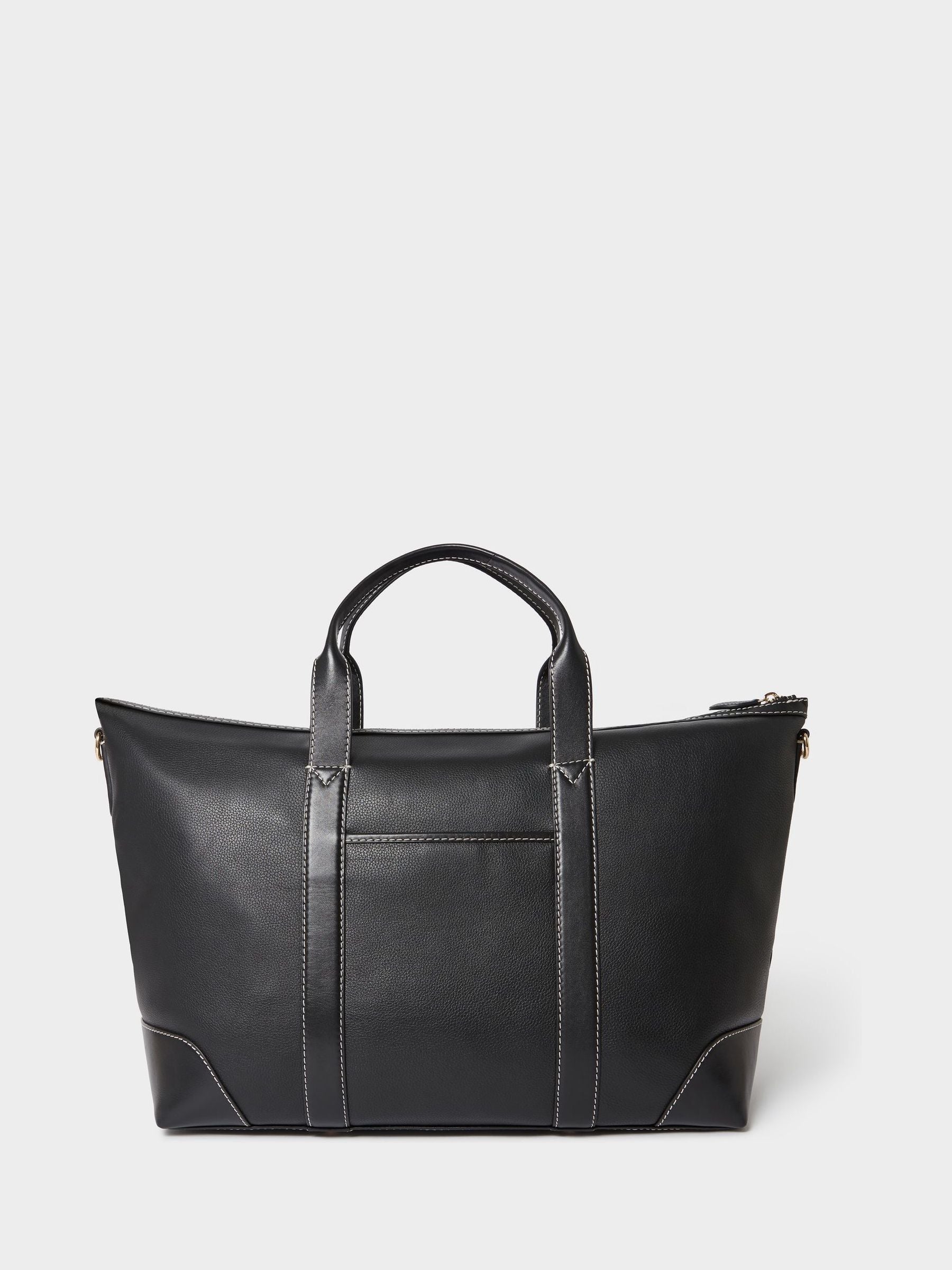 Osprey London black leather Savanna weekender bag - British product