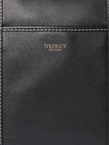Osprey London black leather Savanna weekender bag - British product