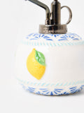Oliver Bonas Blue Lemons ceramic plant mister, imported from the UK