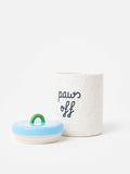 Oliver Bonas Paws Off ceramic pet jar 19cm (British brand)