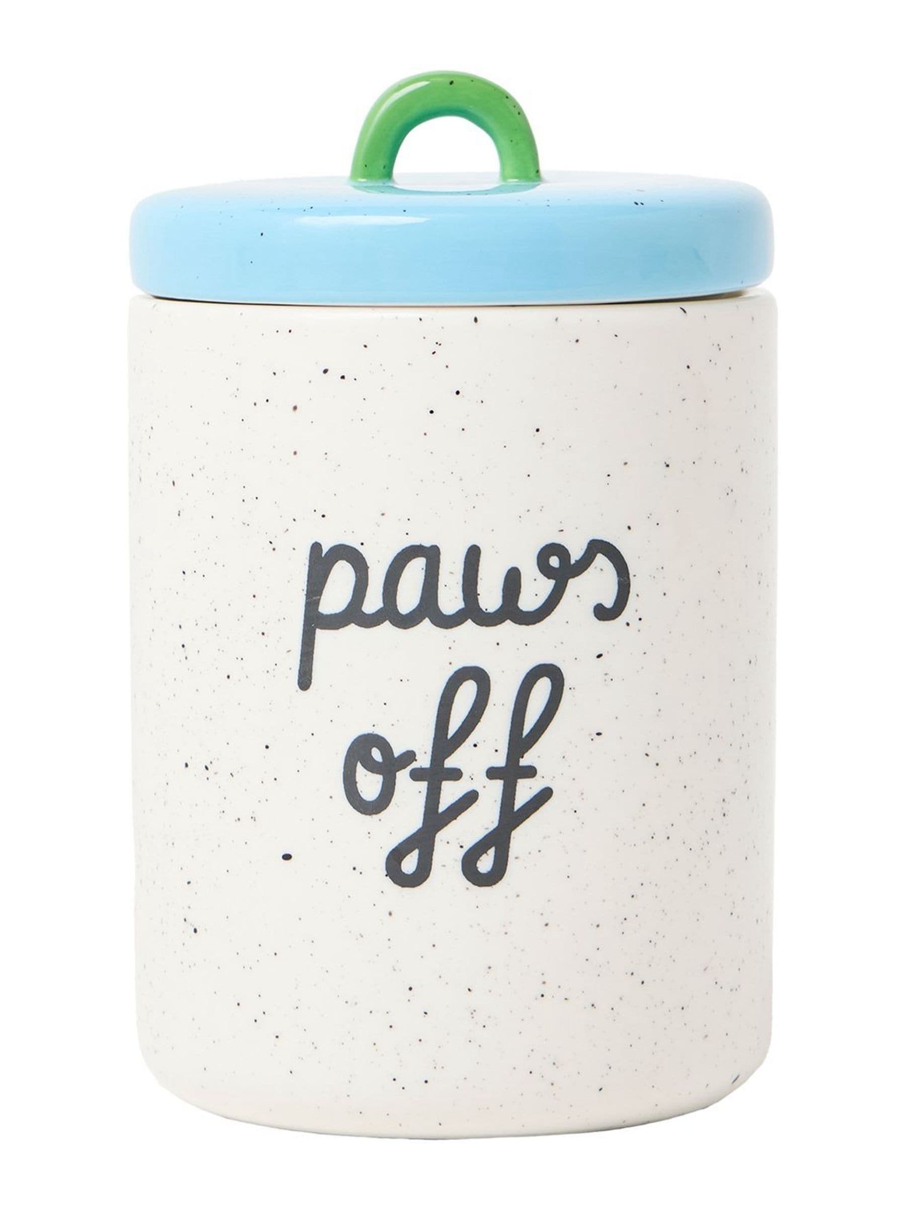 Oliver Bonas Paws Off ceramic pet jar 19cm (British brand)