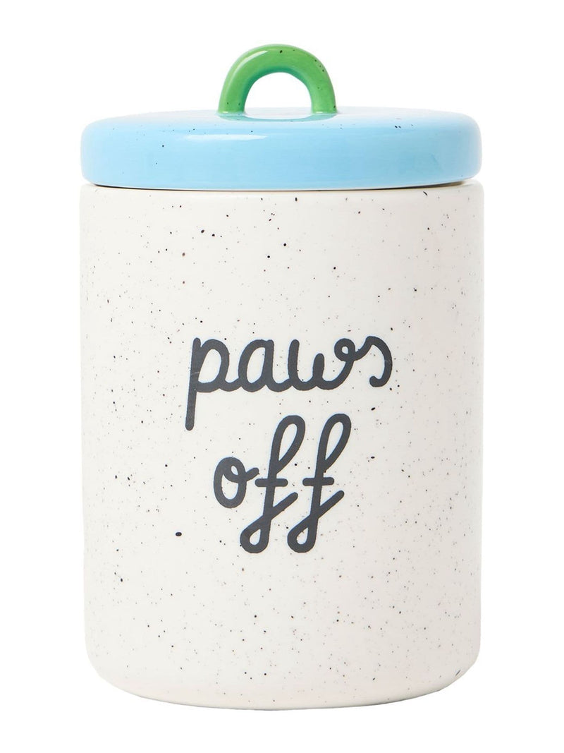 Oliver Bonas Paws Off ceramic pet jar 19cm (British brand)