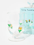 Oliver Bonas multi tulip glass tumblers set of 2 (British brand)