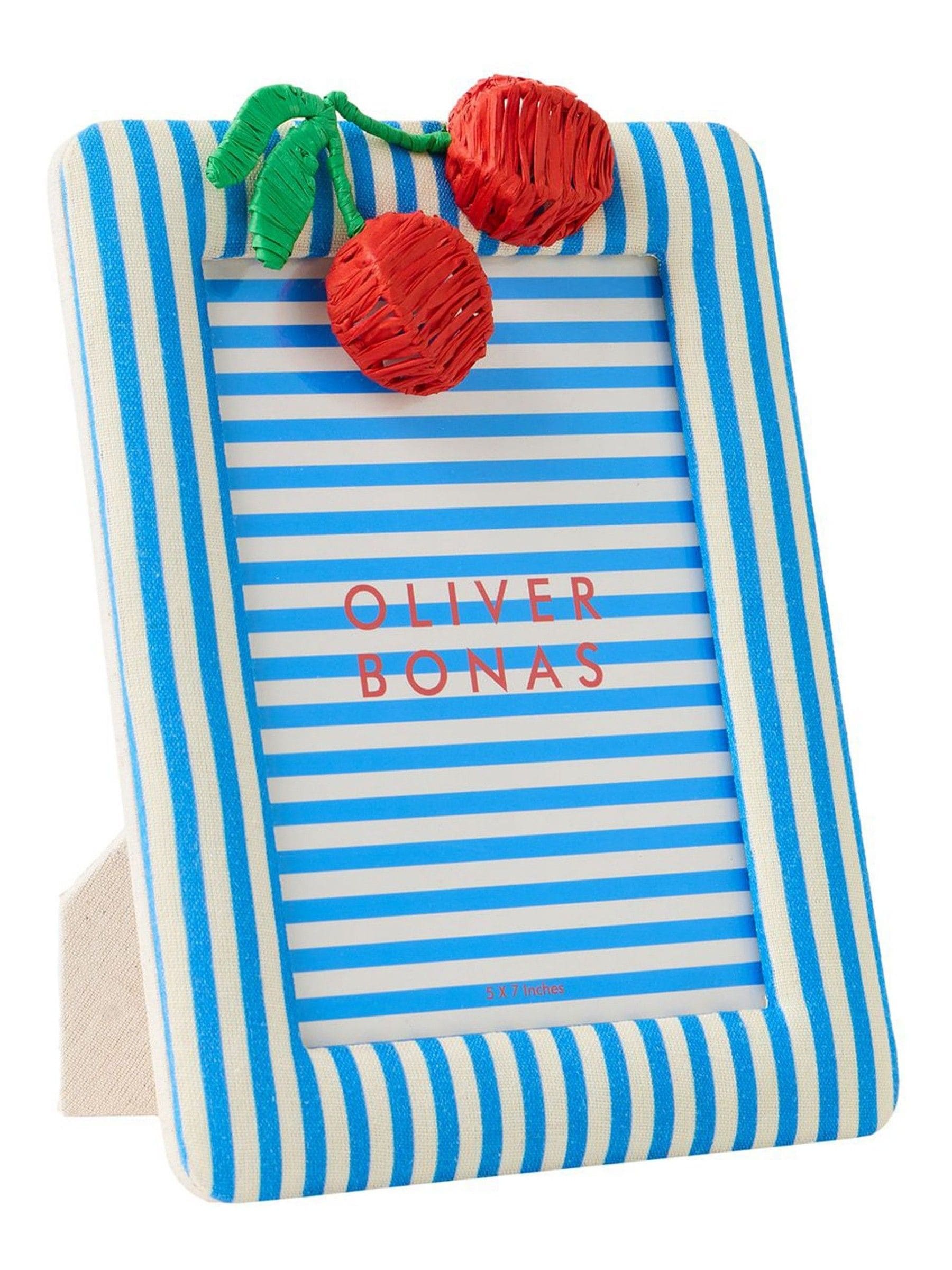 Oliver Bonas blue white cherry photo frame 5x7 - British product