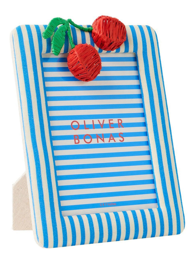Oliver Bonas blue white cherry photo frame 5x7 - British product
