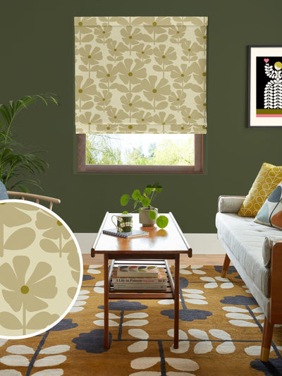 Next Orla Kiely Vintage Lace Wildflower Roman Blind Cream 730x730mm- Buy online at McGrocer