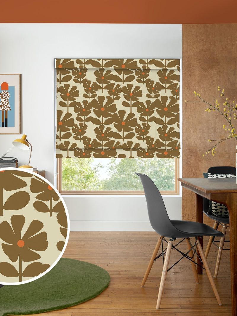 Orla Kiely roman blind wildflower coffee 730x730mm - British product