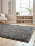 Think Rugs Silver Vista shaggy rug 5cm pile - British product