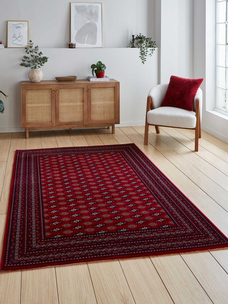 Think Rugs Red Dubai traditional rug (British brand)