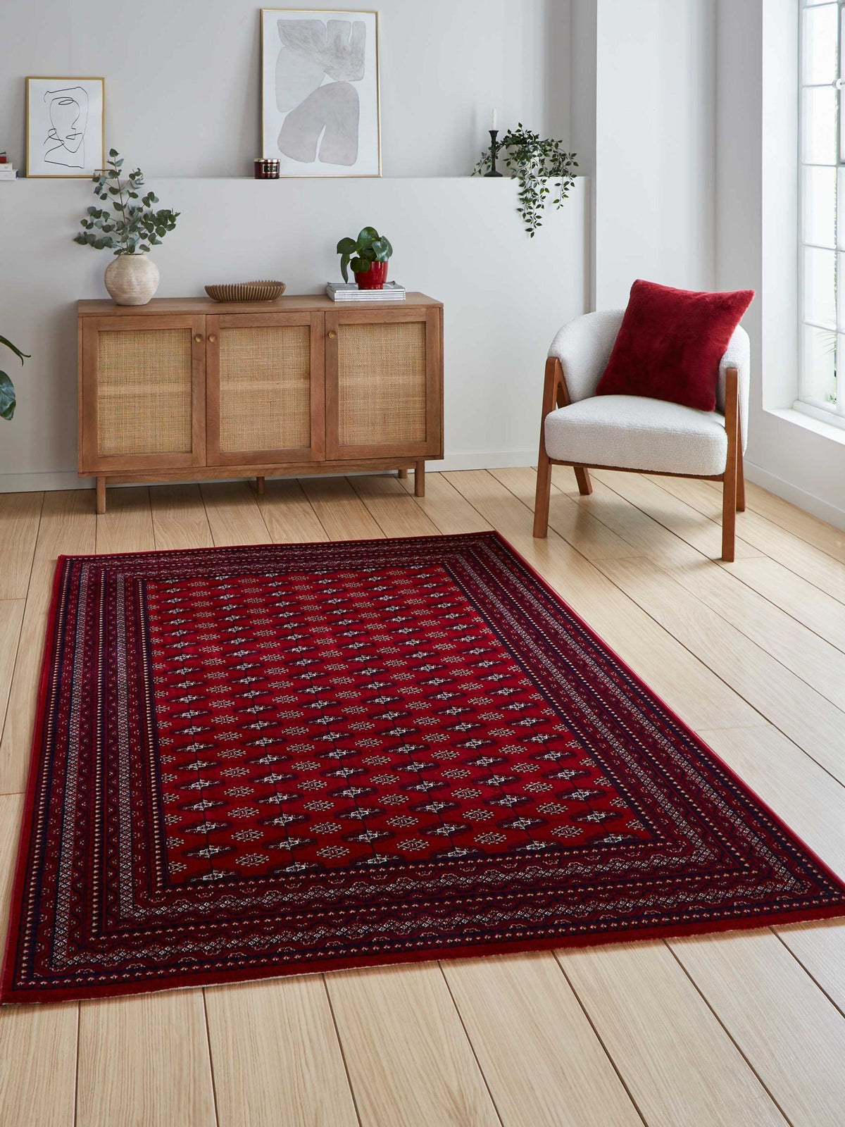 Think Rugs Red Dubai traditional rug (British brand)