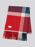 U.S. Polo Assn navy iris check throw 130x170cm (British brand)
